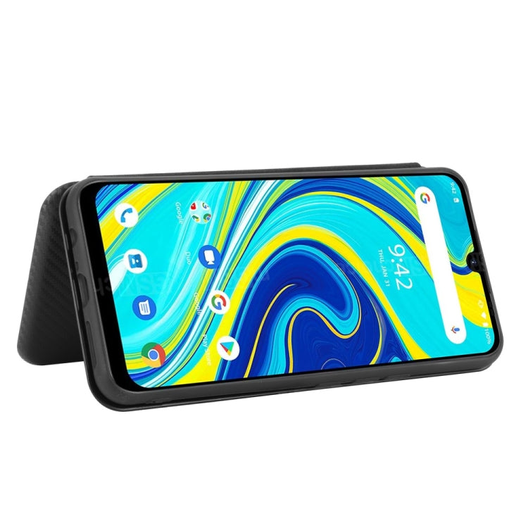 For UMIDIGI A7 Pro Carbon Fiber Texture Horizontal Flip TPU + PC + PU Leather Case with Card Slot(Black) - More Brand by buy2fix | Online Shopping UK | buy2fix