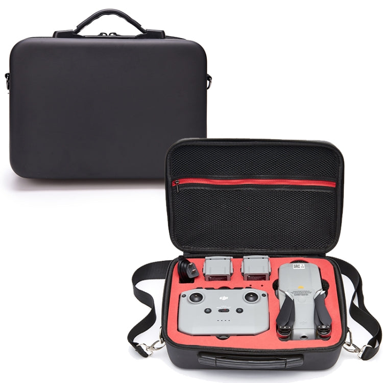 For DJI Mavic Air 2 Portable PU Shoulder Storage Bag Protective Box(Black Red) - Carry Cases & Bags by buy2fix | Online Shopping UK | buy2fix