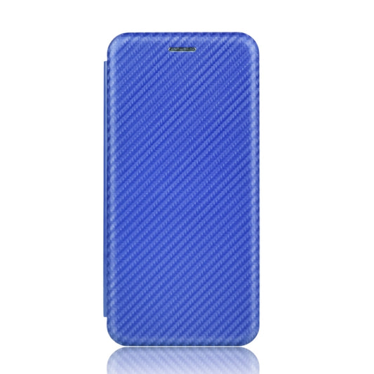 For OnePlus 8 Carbon Fiber Texture Horizontal Flip TPU + PC + PU Leather Case with Card Slot(Blue) by buy2fix