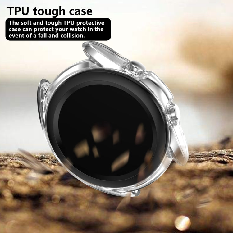 For Samsung Galaxy Watch 3 41mm Electroplating Hollow Half-pack TPU Protective Case(Transparent) - Watch Cases by ENKAY | Online Shopping UK | buy2fix