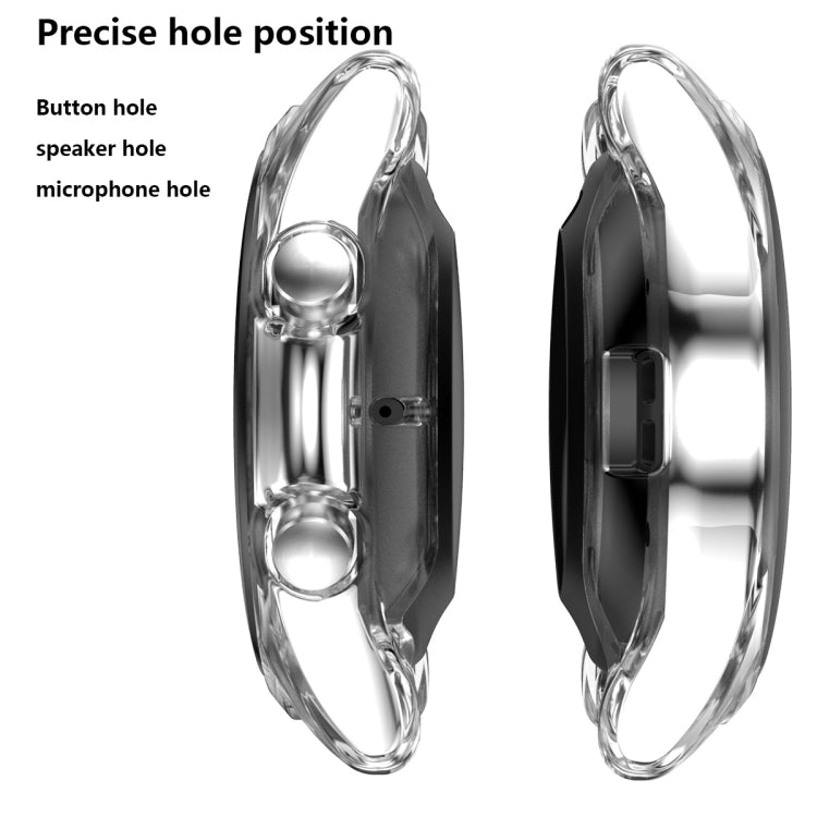 For Samsung Galaxy Watch 3 41mm Electroplating Hollow Half-pack TPU Protective Case(Transparent) - Watch Cases by ENKAY | Online Shopping UK | buy2fix