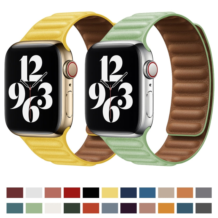 For Apple Watch Ultra 49mm&Watch Ultra 2 49mm / Series 9&8&7 45mm / SE 3&SE 2&6&SE&5&4 44mm / 3&2&1 42mm Leather Watch Band (Rose Pink) - Watch Bands by buy2fix | Online Shopping UK | buy2fix