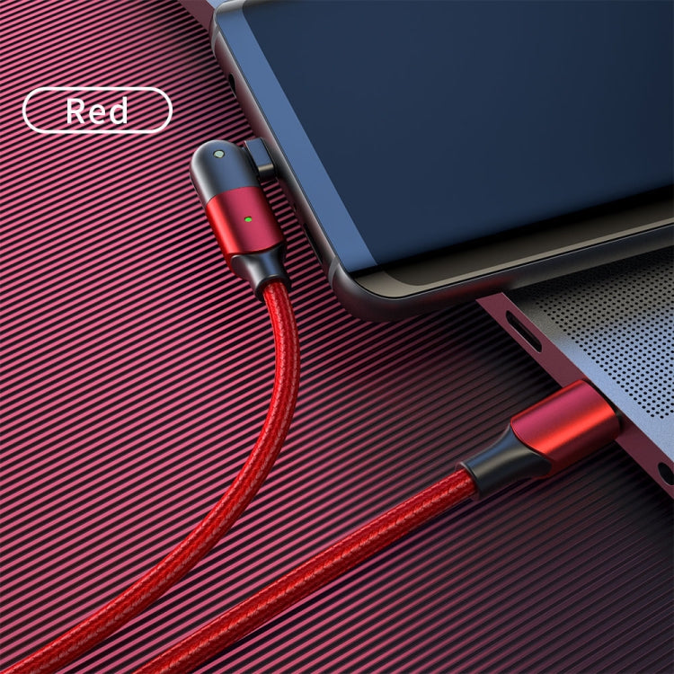 FXCTL-WYA09 60W 3A USB-C / Type-C to Type-C 180 Degree Rotating Elbow Fast Charging Cable, Length:2m(Red) by buy2fix