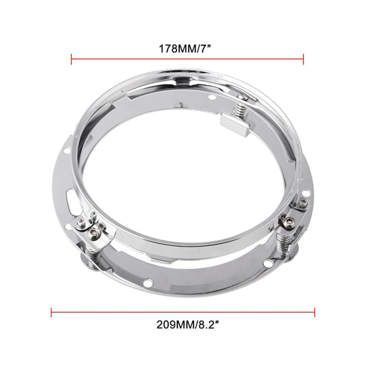 Motorcycle 7 inch Round Headlight Ring Mounting Bracket for Harley Davidson by buy2fix