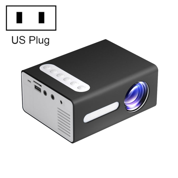 T300 25ANSI LED Portable Home Multimedia Game Projector, US Plug(Black) - LED Projector by buy2fix | Online Shopping UK | buy2fix