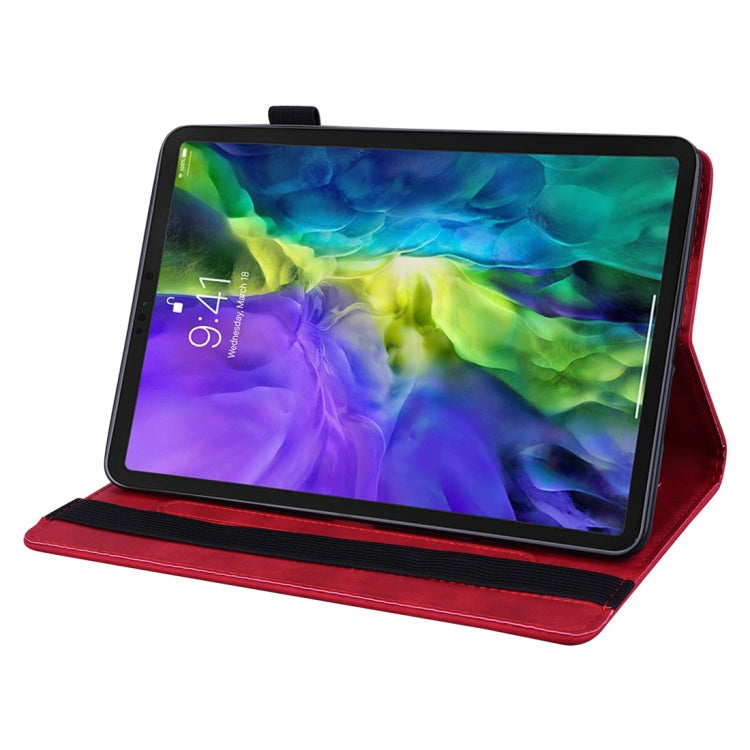 For iPad Air 11 2024 / Air 2022 / 2020 10.9 Calf Texture Embossed Horizontal Flip Leather Case with Holder & Card Slots & Photo Frame(Red) - iPad Air (2022) / (2020) 10.9 Cases by buy2fix | Online Shopping UK | buy2fix