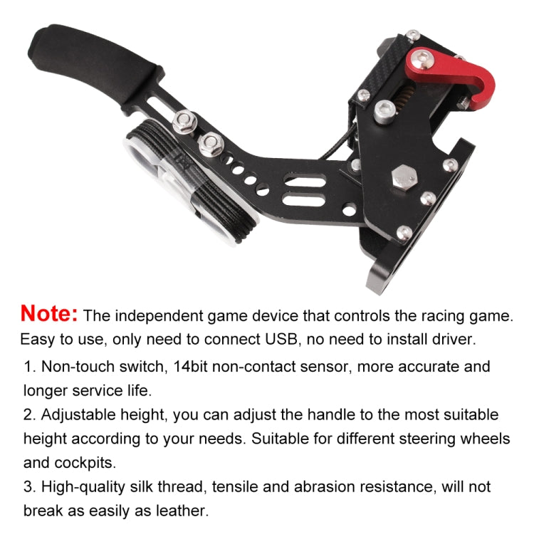 Universal USB Horizontal Drift Rally Racing Handbrake Lever Professional Gaming Peripherals for Racing Games G25/27/29 T500 - Brake System by buy2fix | Online Shopping UK | buy2fix