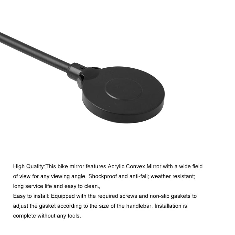 Pair Mountain Bike / Electric Motorcycle Multifunctional Adjustable Handlebar Rearview Mirror by buy2fix