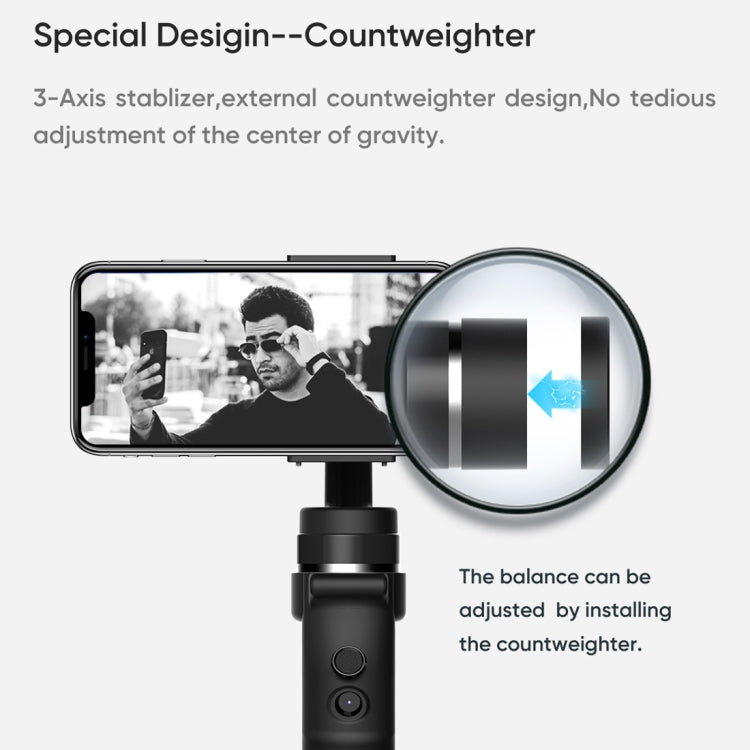 Funsnap Capture1 Outdoor Live Video Triaxial Handheld Gimbal Shooting Stabilizer(Black) - Handheld Gimbals by buy2fix | Online Shopping UK | buy2fix