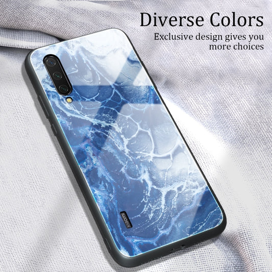 For Xiaomi Mi CC9 / A3 Lite Marble Pattern Glass Protective Case(DL03) by buy2fix
