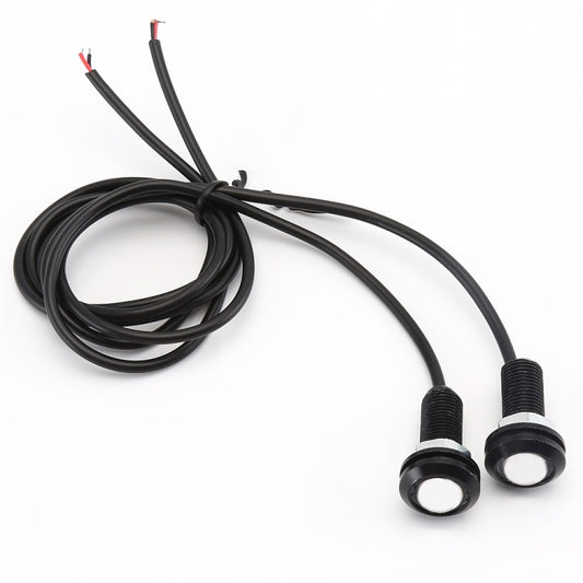 10 PCS 18mm 1.5W DC9-80V Motorcycle Eagle Eye Light Double Lens(Yellow Light) by buy2fix