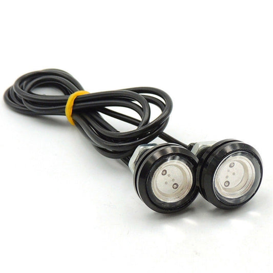 10 PCS 23mm 1.5W DC9-80V Motorcycle Eagle Eye Light Double Lens(Red Light) by buy2fix