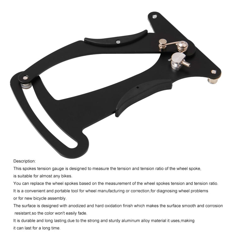 Bicycle Spokes Tension Meter Tool Rim Adjustment Measurement Gauges(Black) - Maintenance tools by buy2fix | Online Shopping UK | buy2fix