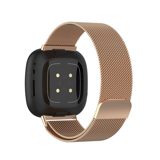 For Fitbit Versa 3 / Fitbit Magnetic Milano Watch Band, Size:Small Code(Rose Gold) - Watch Bands by buy2fix | Online Shopping UK | buy2fix