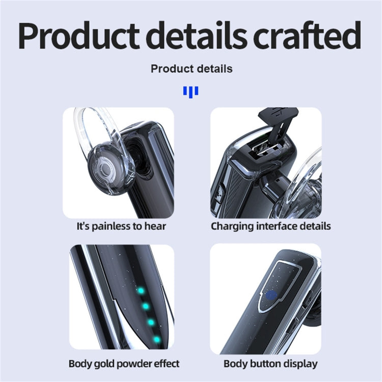 ME-3 Bluetooth 5.0 Business Style Touch Switch Bluetooth Earphone(Blue) by buy2fix