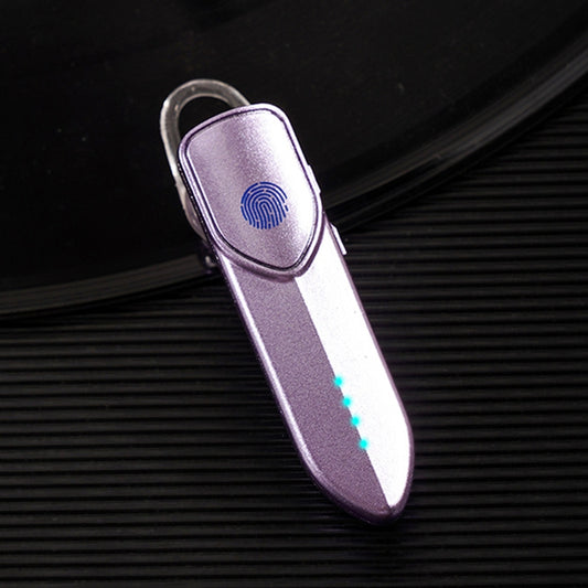 V19S Bluetooth 5.0 Business Style Fingerprint Touch Bluetooth Earphone(Purple) by buy2fix