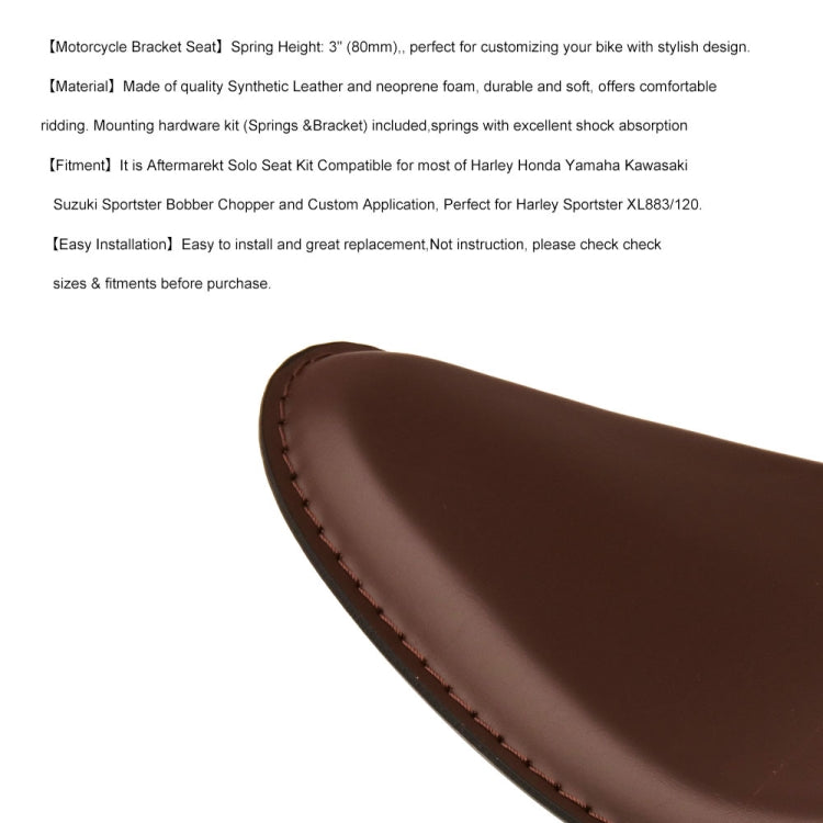 Motorcycle Seat Springs Mounting Bracket Kit(Brown) by buy2fix