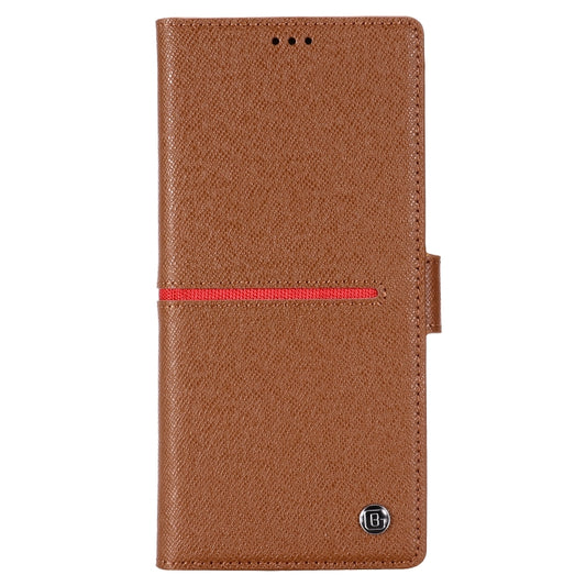 For Samsung Galaxy Note 20 GEBEI Top-grain Leather Horizontal Flip Protective Case with Holder & Card Slots & Wallet & Photo Frame(Brown) by GEBEI