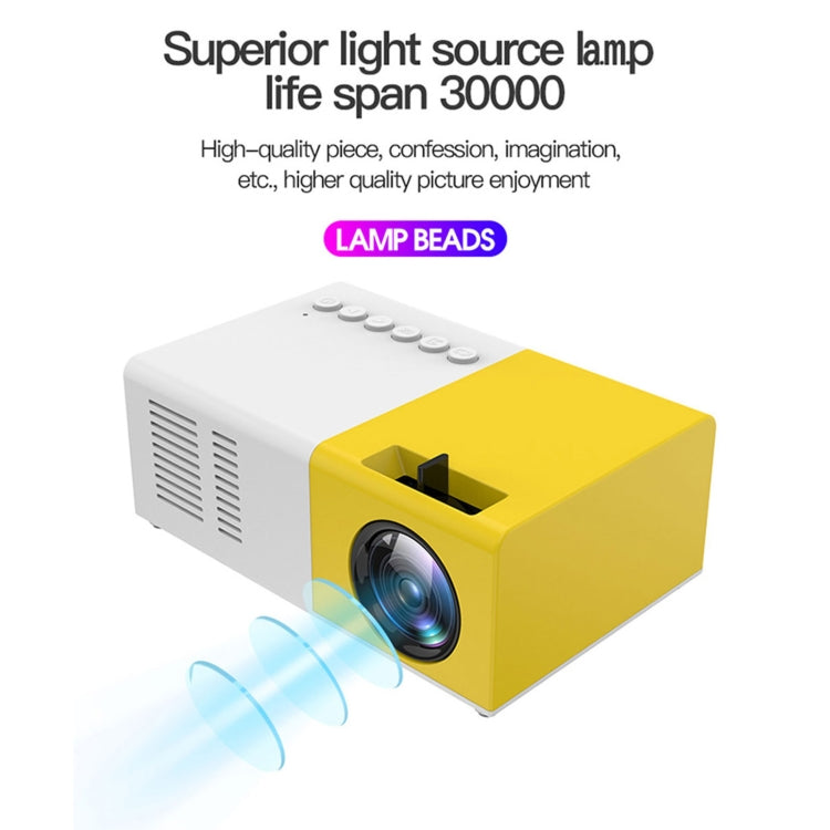 J9 1920x1080P 15 ANSI Portable Home Theater Mini LED HD Digital Projector, Basic Version, EU Plug(Black White) - Mini Projector by buy2fix | Online Shopping UK | buy2fix