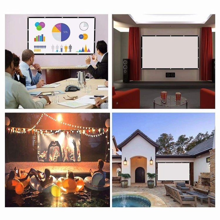 Simple Folding Thin Polyester Projector Film Curtain, Size:100 inch (16:9) Projection Area: 221x125cm by buy2fix