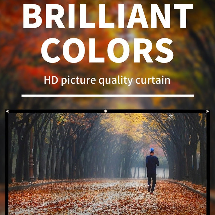 Simple Folding Thin Polyester Projector Film Curtain, Size:100 inch (4:3) Projection Area: 205x148cm - Film Curtains by buy2fix | Online Shopping UK | buy2fix