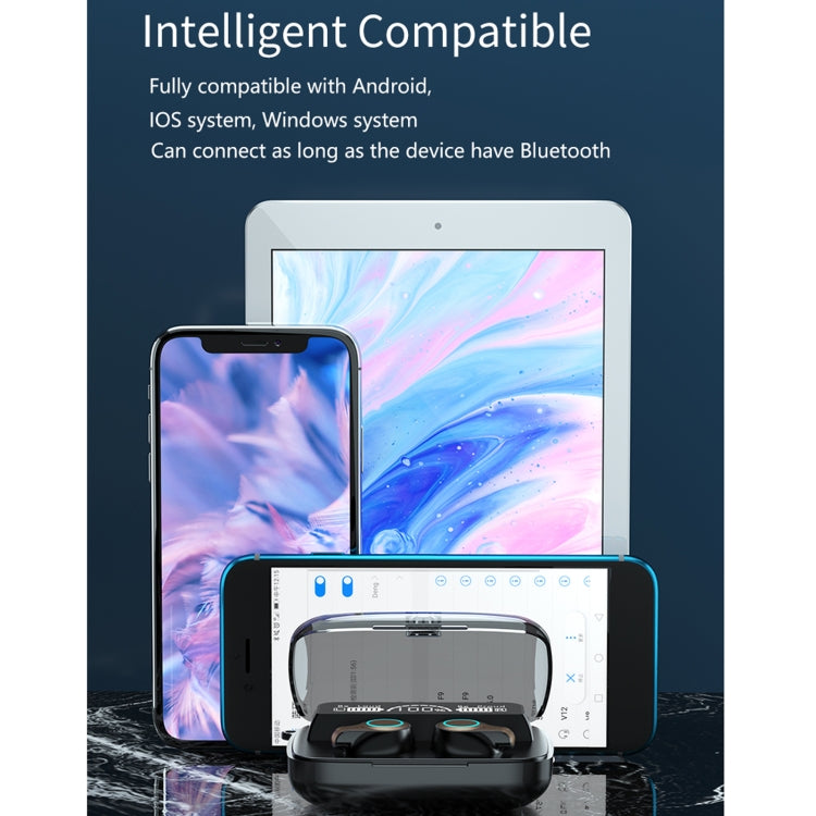 M18 Bluetooth 5.1 LED Display Screen Waterproof Wireless Bluetooth Earphone with Charging Box by buy2fix
