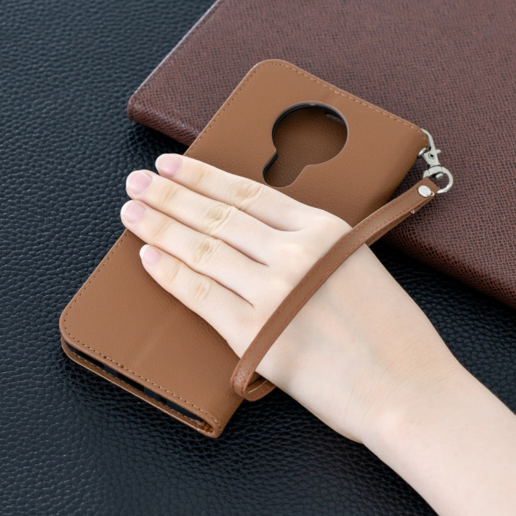 For Nokia 3.4 Litchi Texture Pure Color Horizontal Flip Leather Case with Holder & Card Slots & Wallet & Lanyard(Brown) - Nokia Cases by buy2fix | Online Shopping UK | buy2fix