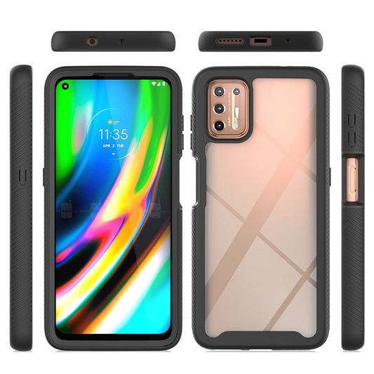 For Motorola Moto G9 Plus Starry Sky Solid Color Series Shockproof PC + TPU Protective Case(Red) by buy2fix