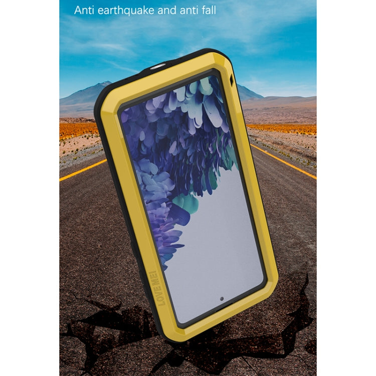 For Samsung Galaxy S20 FE LOVE MEI Metal Shockproof Waterproof Dustproof Protective Case with Glass(White) by NILLKIN