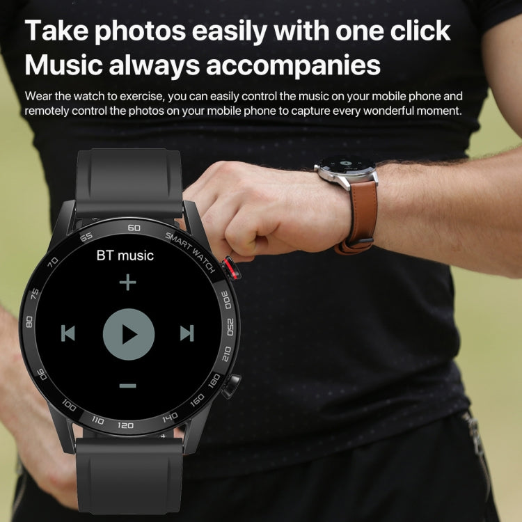 1.3 inch Touch Screen Dual-mode Bluetooth Smart Watch, Support Sleep Monitor / Heart Rate Monitor / Blood Pressure Monitoring(Black Silicone Strap) - Smart Watches by buy2fix | Online Shopping UK | buy2fix