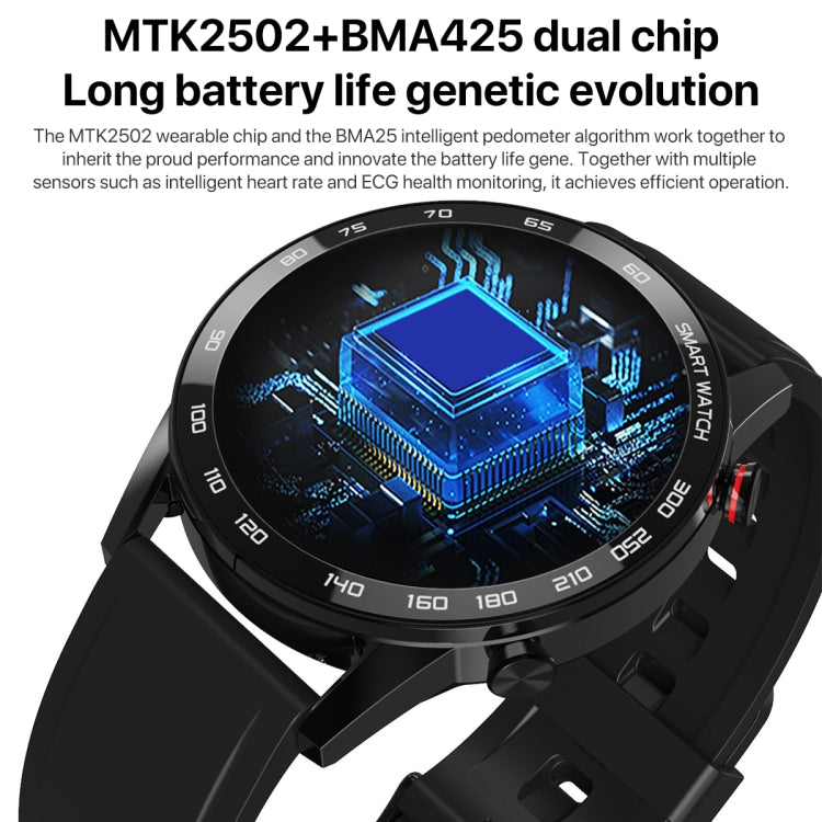 1.3 inch Touch Screen Dual-mode Bluetooth Smart Watch, Support Sleep Monitor / Heart Rate Monitor / Blood Pressure Monitoring(Black Silicone Strap) - Smart Watches by buy2fix | Online Shopping UK | buy2fix
