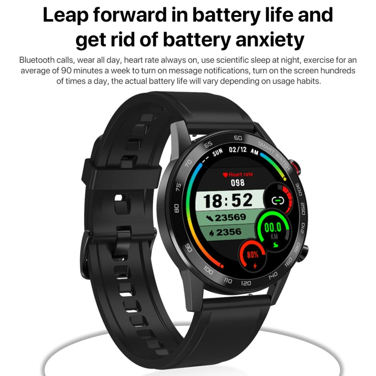 1.3 inch Touch Screen Dual-mode Bluetooth Smart Watch, Support Sleep Monitor / Heart Rate Monitor / Blood Pressure Monitoring(Black Silicone Strap) - Smart Watches by buy2fix | Online Shopping UK | buy2fix