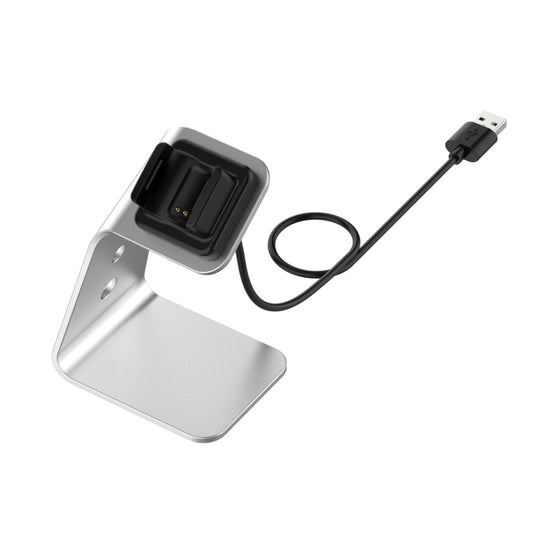 For Fitbit Charge 4 / 3 / 3 SE Universal Aluminum Alloy Charger Holder with Chip Protection, Support Fast Charging(Silver) by buy2fix