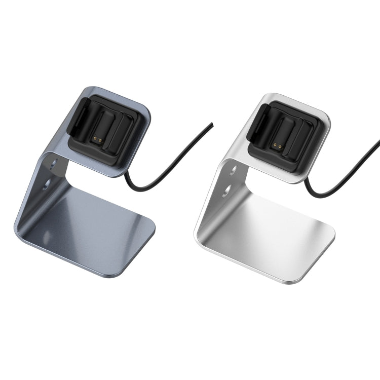 For Fitbit Charge 4 / 3 / 3 SE Universal Aluminum Alloy Charger Holder with Chip Protection, Support Fast Charging(Grey) by buy2fix