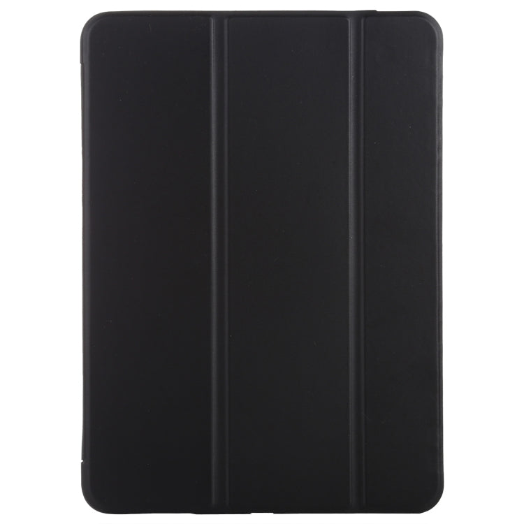 TPU Three-fold Horizontal Flip Smart Leather Case with Sleep / Wake-up Function & Holder For iPad Air 2022 / 2020 10.9(Black) - iPad Air (2022) / (2020) 10.9 Cases by buy2fix | Online Shopping UK | buy2fix