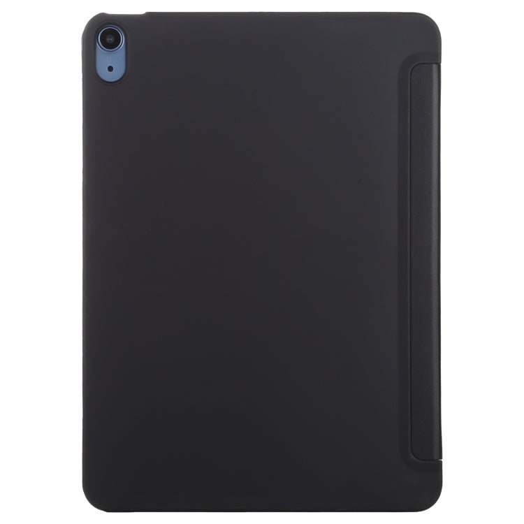 TPU Three-fold Horizontal Flip Smart Leather Case with Sleep / Wake-up Function & Holder For iPad Air 2022 / 2020 10.9(Black) - iPad Air (2022) / (2020) 10.9 Cases by buy2fix | Online Shopping UK | buy2fix