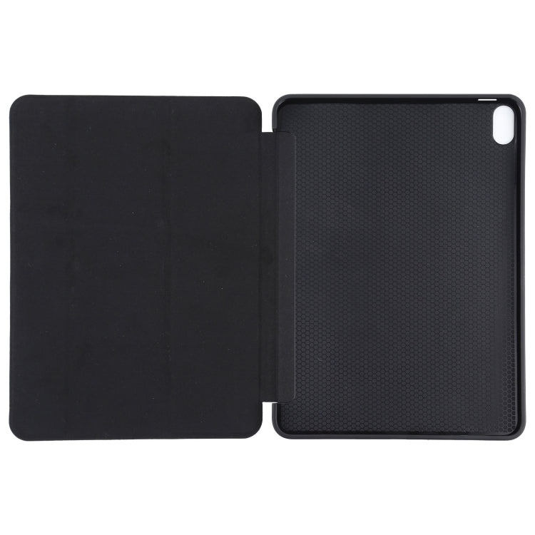 TPU Three-fold Horizontal Flip Smart Leather Case with Sleep / Wake-up Function & Holder For iPad Air 2022 / 2020 10.9(Black) - iPad Air (2022) / (2020) 10.9 Cases by buy2fix | Online Shopping UK | buy2fix