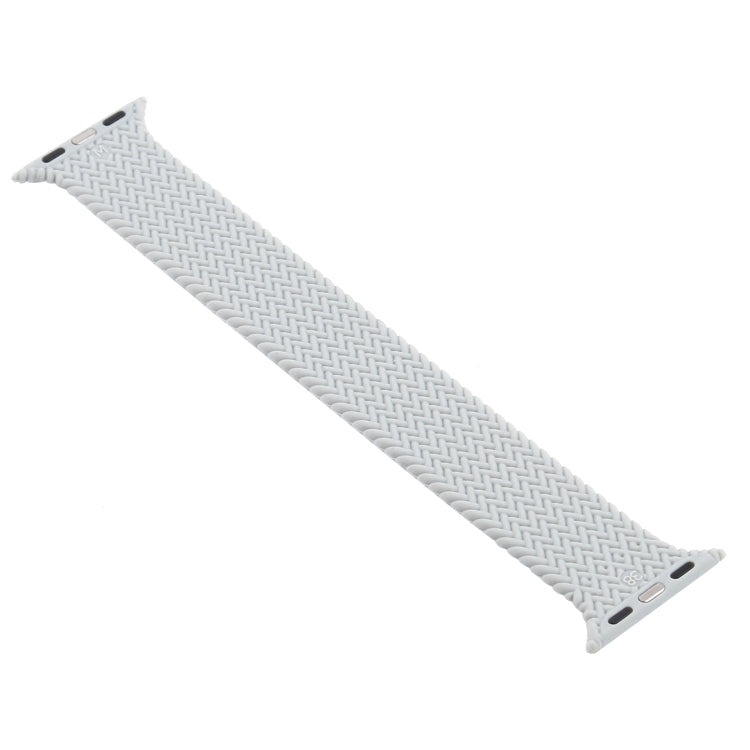 Single-turn Woven Pattern Silicone Watch Band For Apple Watch Series 7 41mm / 6 & SE & 5 & 4 40mm / 3 & 2 & 1 38mm, Size:M(Grey) - Watch Bands by buy2fix | Online Shopping UK | buy2fix