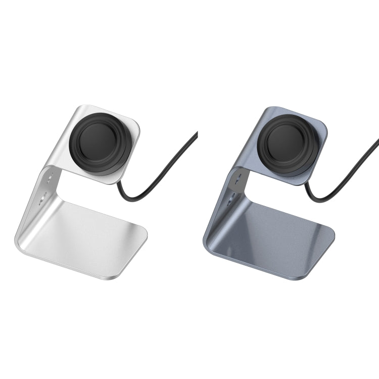 For Samsung R800 / Galaxy Watch Universal Aluminum Alloy Magnetic Charger Holder with Chip Protection, Support Fast Charging(Silver) by buy2fix