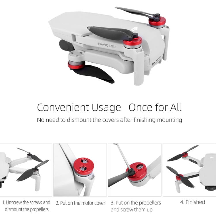 Sunnylife Dust-proof Waterproof Aluminum Alloy Motor Cover for DJI Mini 3 Pro/Mavic Mini/Mini SE(Black) by null