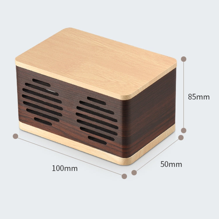 D70 QI Standard Subwoofer Wooden Bluetooth 4.2 Speaker, Support TF Card & 3.5mm AUX Brown - Desktop Speaker by buy2fix | Online Shopping UK | buy2fix