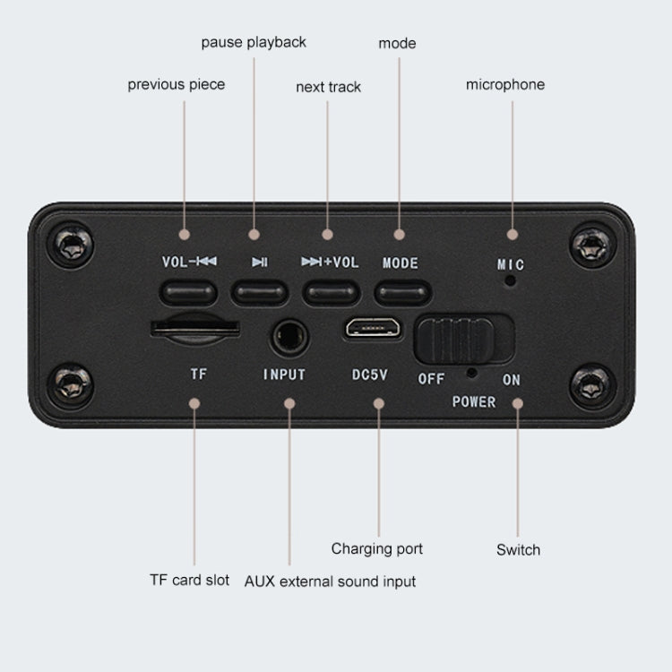 D70 QI Standard Subwoofer Wooden Bluetooth 4.2 Speaker, Support TF Card & 3.5mm AUX Brown - Desktop Speaker by buy2fix | Online Shopping UK | buy2fix