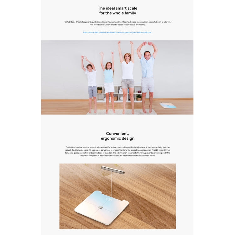 Original Huawei Intelligent Body Fat Scale 3 Pro, Support Wifi & Bluetooth Connection - Body Scales by Huawei | Online Shopping UK | buy2fix