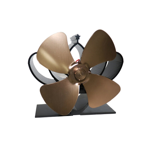 YL201 4-Blade High Temperature Metal Heat Powered Fireplace Stove Fan (Bronze) - Fireplace Fan by buy2fix | Online Shopping UK | buy2fix