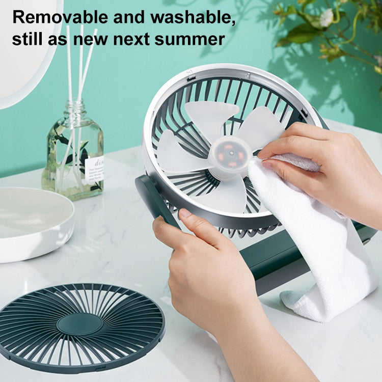 F701 Desktop Electric Fan with LED Display (White) - Electric Fans by buy2fix | Online Shopping UK | buy2fix
