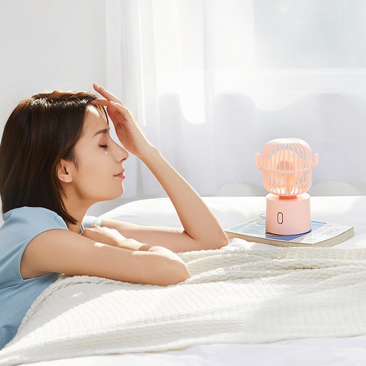 F6 Cactus Portable Mini Fan USB Shaking Head Handheld Desk Electric Fan (Green) by buy2fix