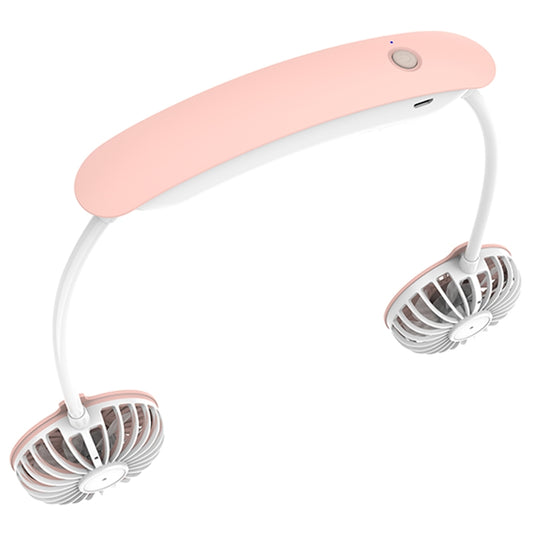 F6 Outdoor Mini Hanging Neck Fan USB Charging Lazy Small Fan (Pink) by buy2fix
