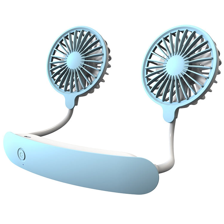 F6 Outdoor Mini Hanging Neck Fan USB Charging Lazy Small Fan (Blue) - Electric Fans by buy2fix | Online Shopping UK | buy2fix