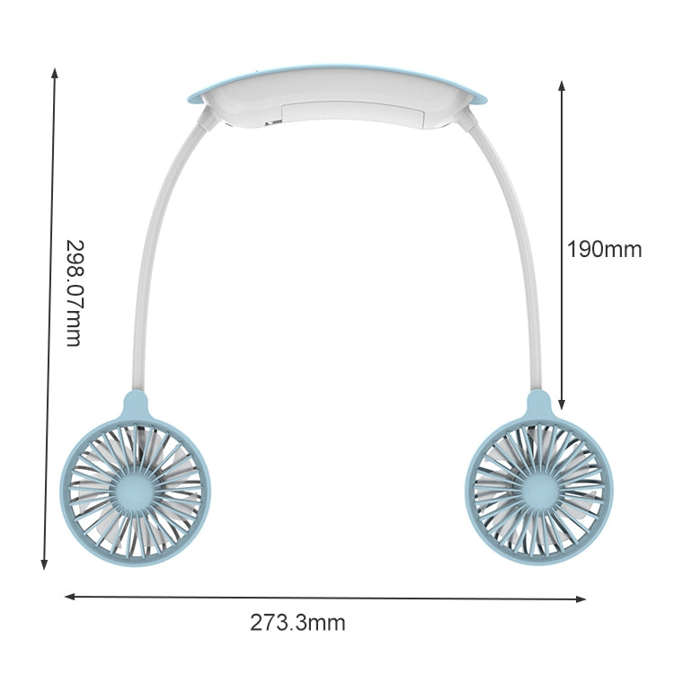 F6 Outdoor Mini Hanging Neck Fan USB Charging Lazy Small Fan (Blue) - Electric Fans by buy2fix | Online Shopping UK | buy2fix