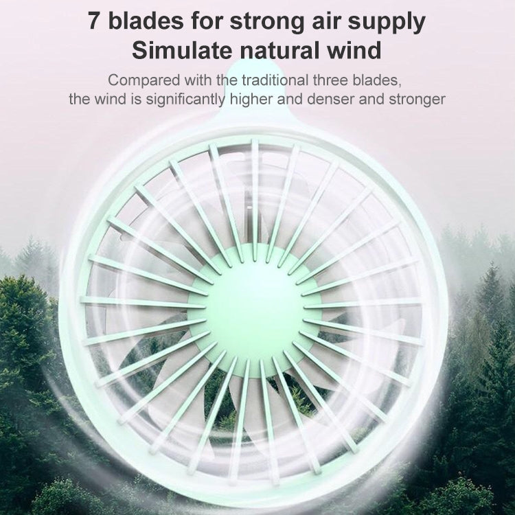 F6 Outdoor Mini Hanging Neck Fan USB Charging Lazy Small Fan (Green) - Electric Fans by buy2fix | Online Shopping UK | buy2fix